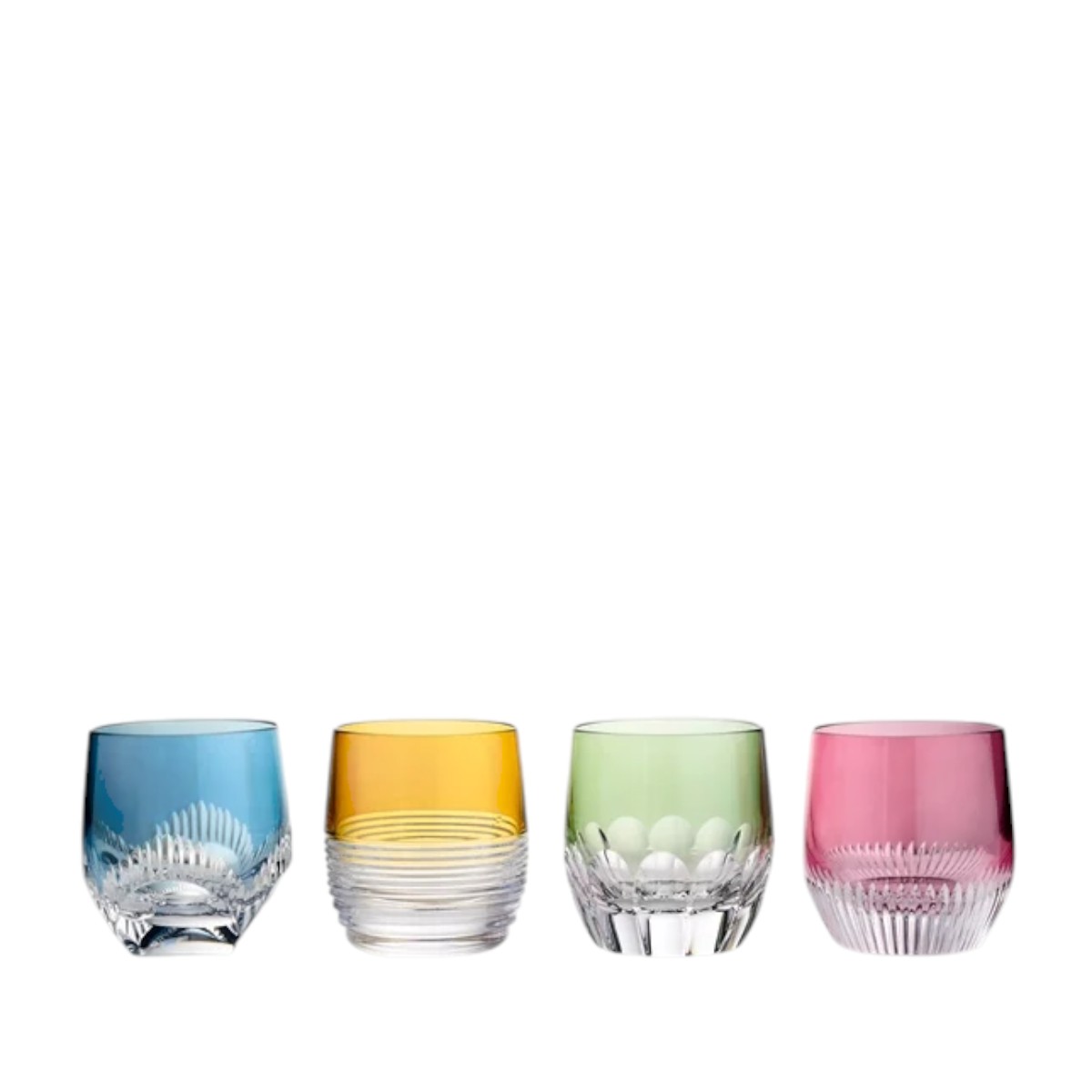 Waterford Mixology Color Tumblers, Mixed Set of 4