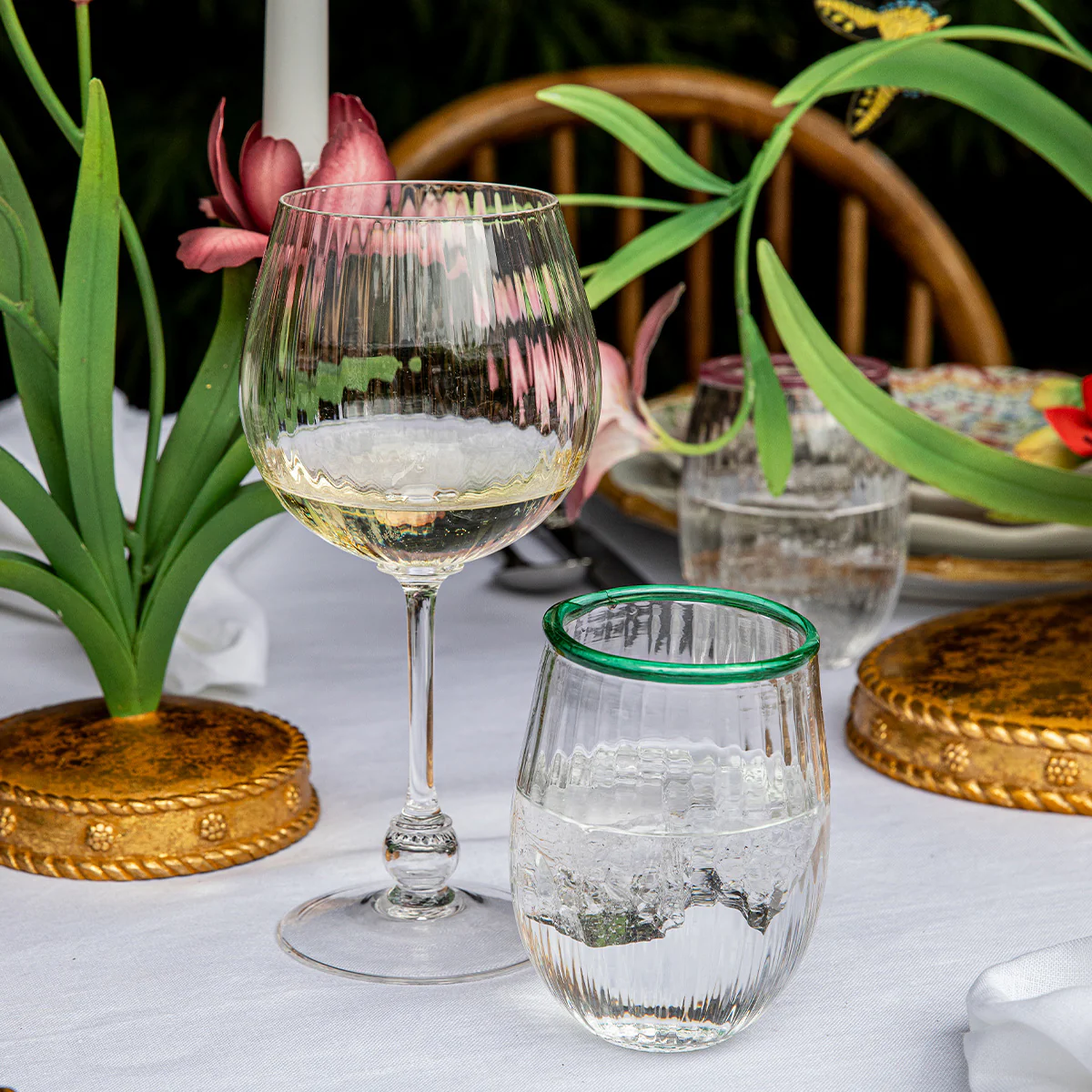 Juliska Stemless Wine Glass, Watercress