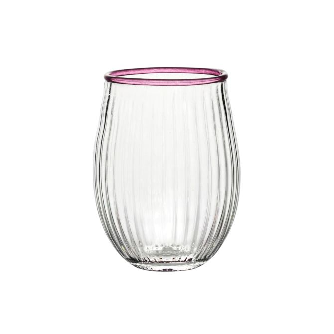 Juliska Stemless Wine Glass, Blush