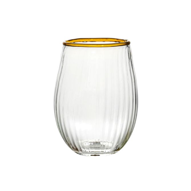 Juliska Stemless Wine Glass, Daffodil