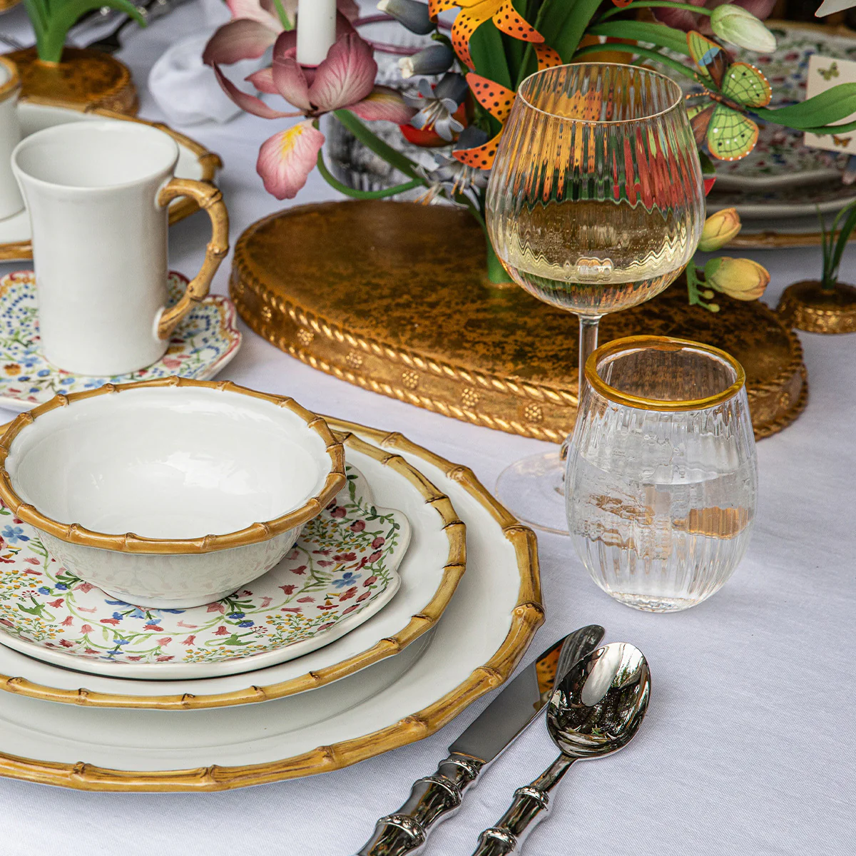 Juliska Stemless Wine Glass, Daffodil