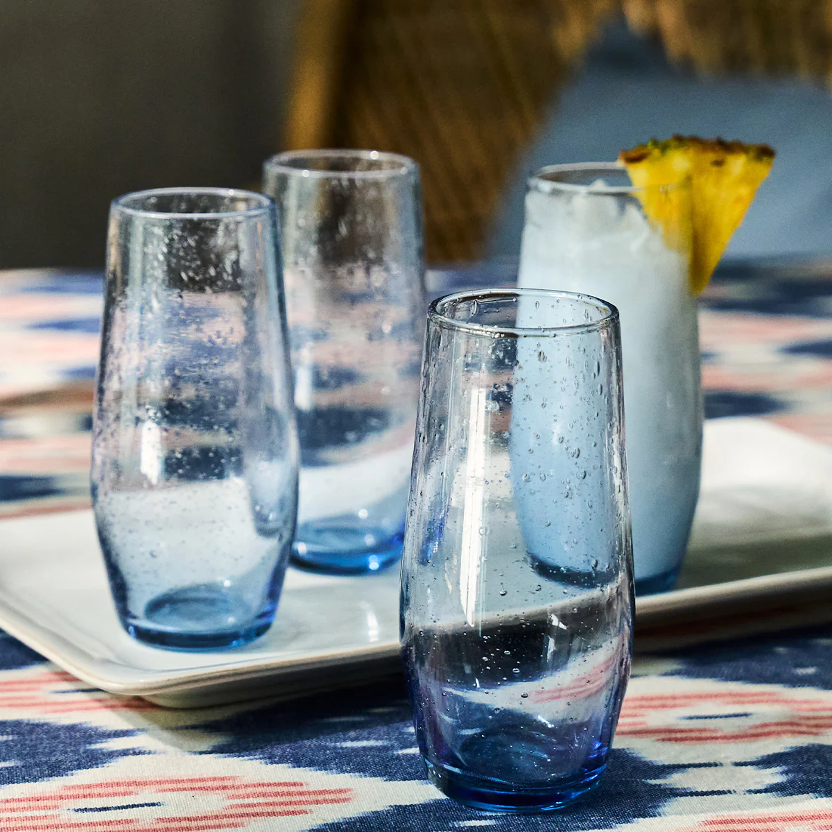 Juliska Provence Stemless Glass Flute, Chambray