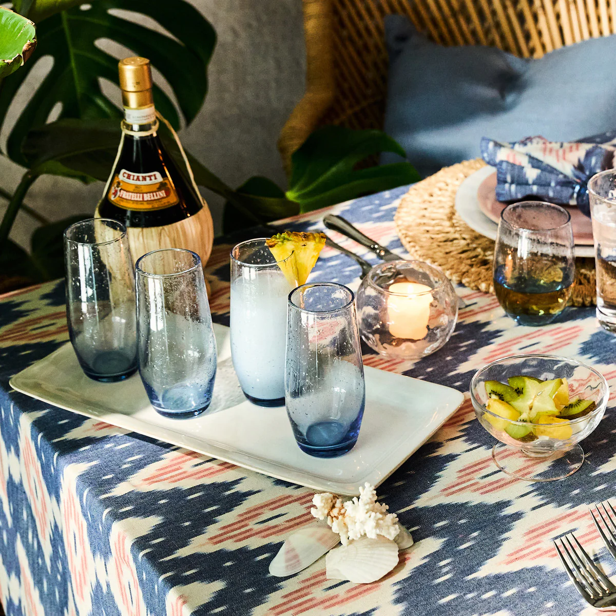 Juliska Provence Stemless Glass Flute, Chambray