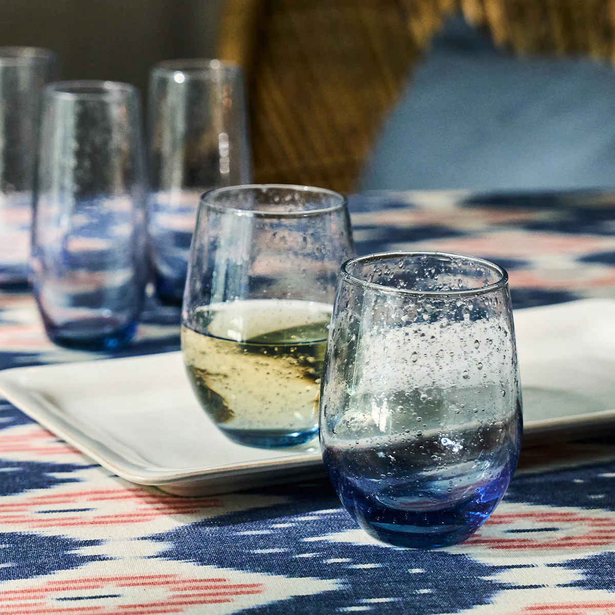 Juliska Provence Stemless Wine Glass, Chambray