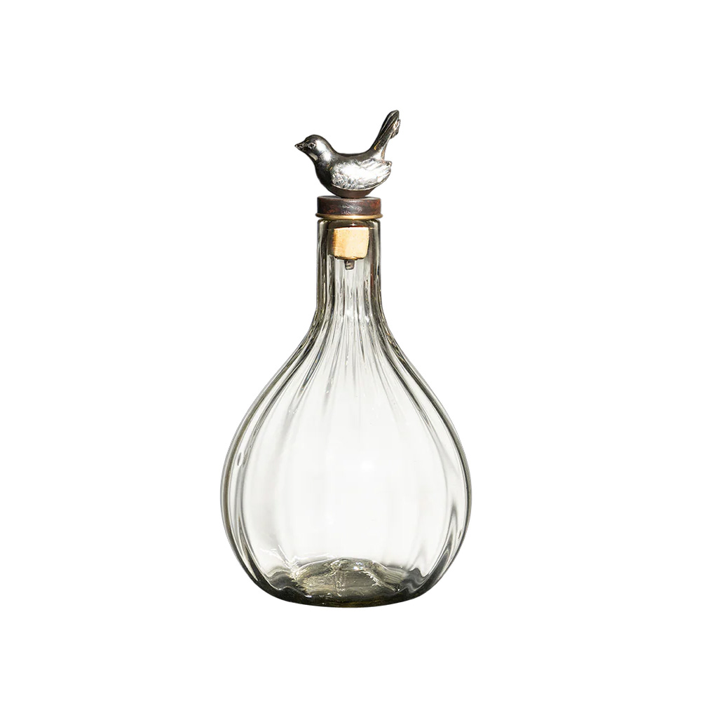Jan Barboglio Vuelo Ribbed Glass Decanter