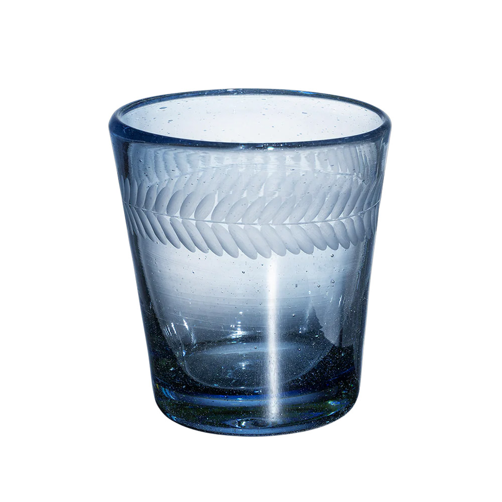 Jan Barboglio Celeste Double Old Fashioned Glass, Blue