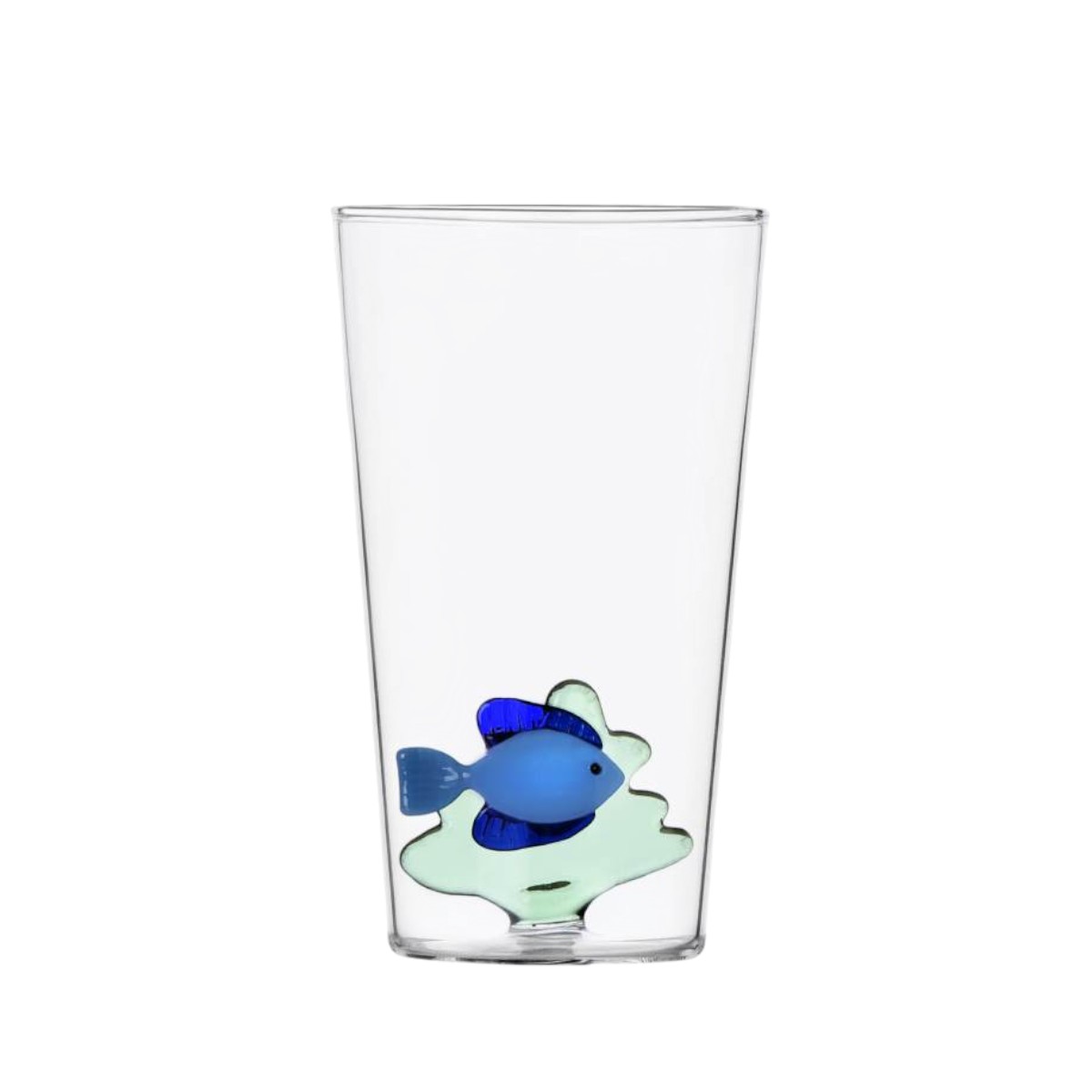 Ichendorf Marine Garden Blue Fish Green Seaweed Hiball Glass