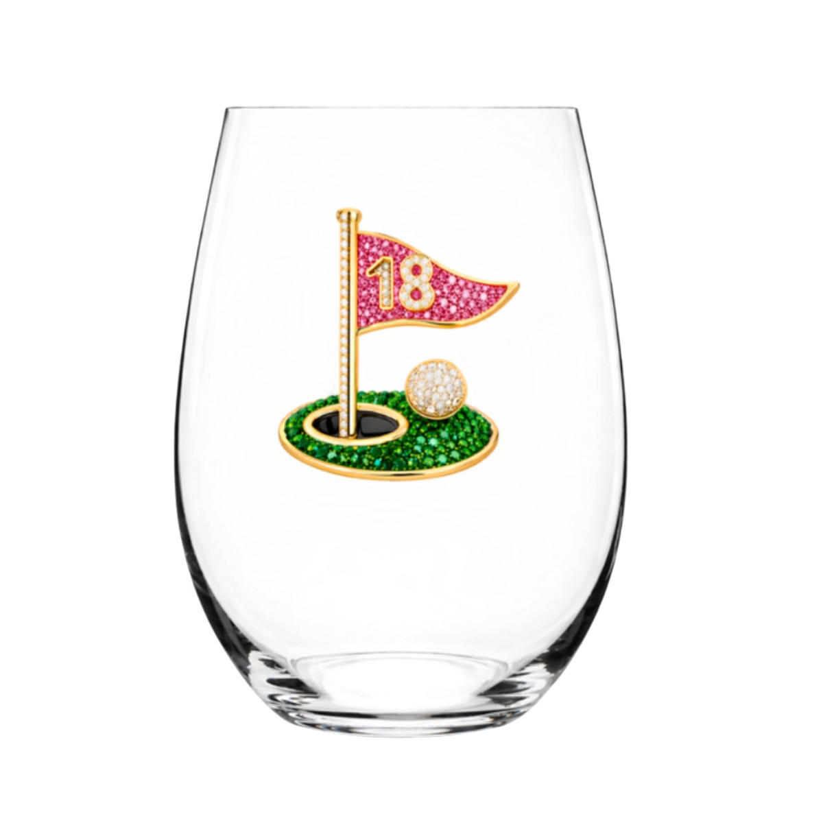 The Queens' Jewels 18th Hole Stemless Wine Glass