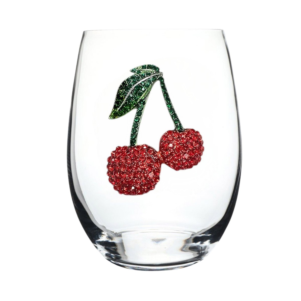 The Queens' Jewels Cherries Stemless Wine Glass