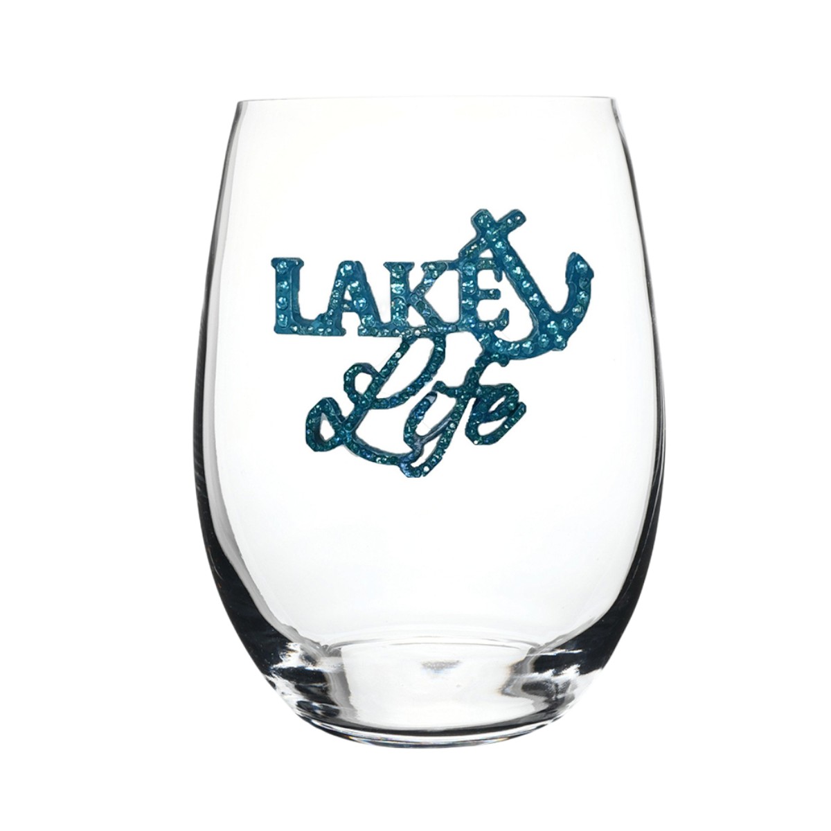 The Queens' Jewels Lake Life Stemless Wine Glass