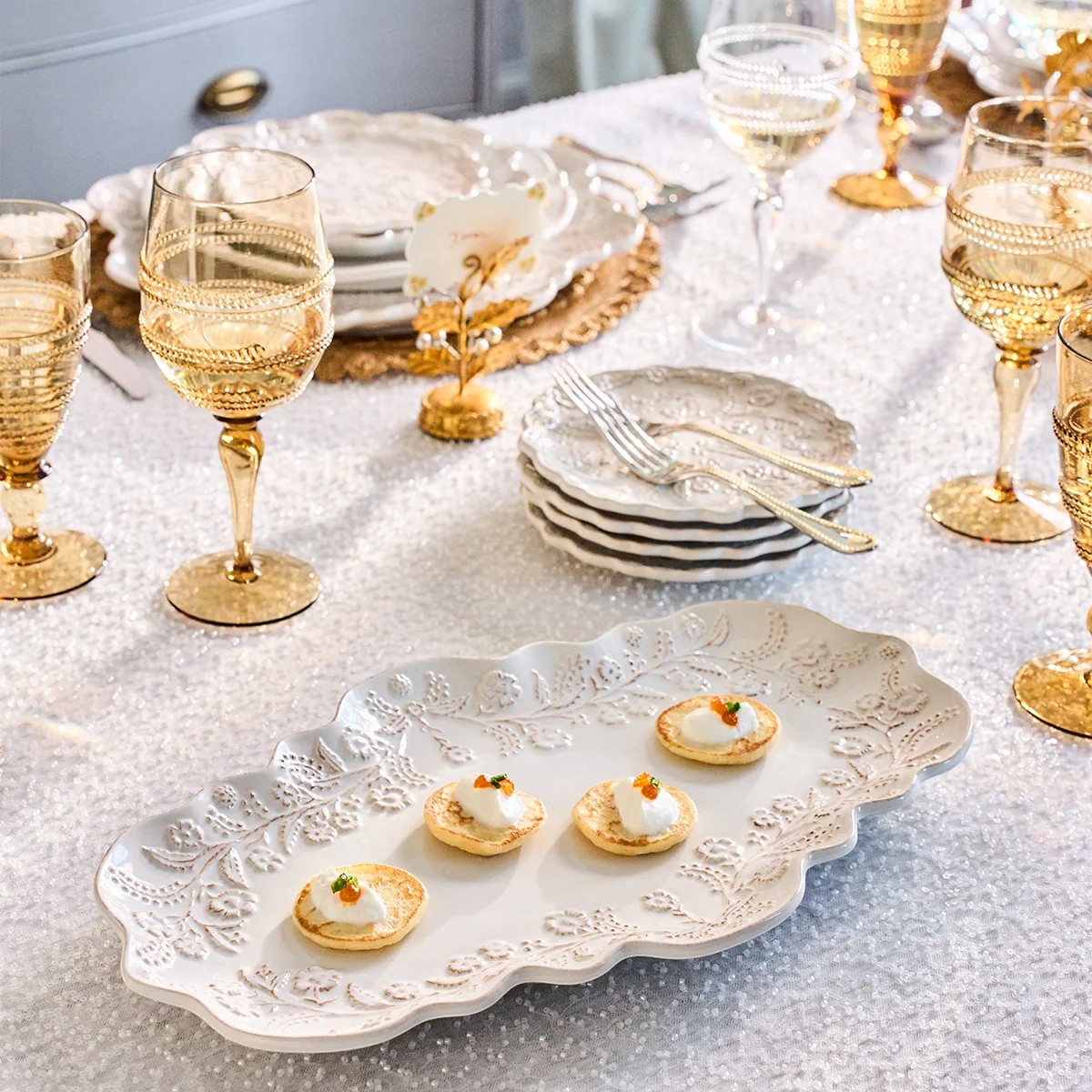 Juliska Ella Wine Glass, Amber