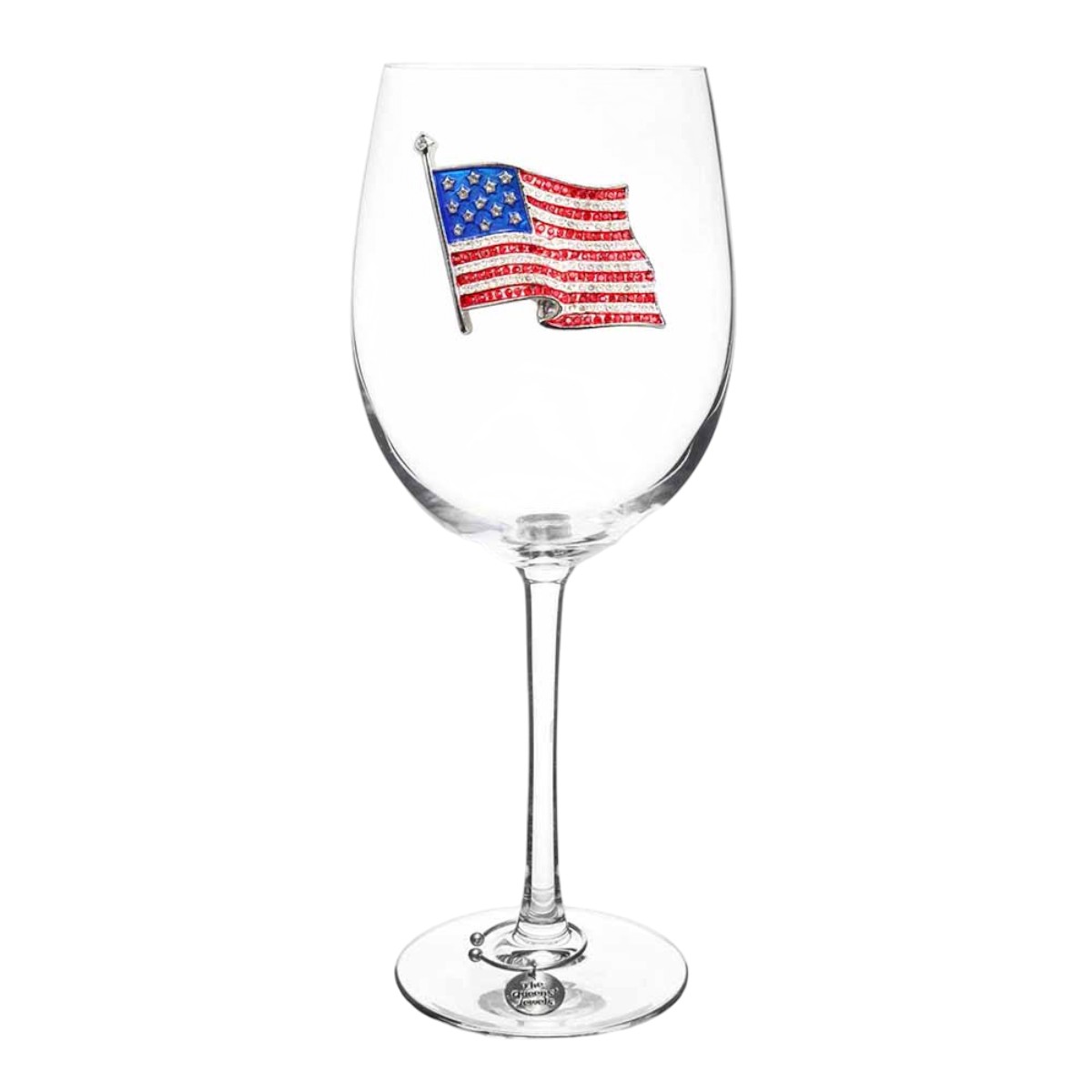 The Queens' Jewels American Flag Stemmed Wine Glass