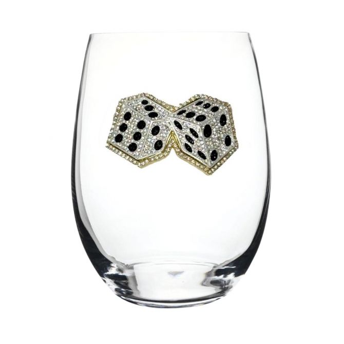 The Queens' Jewels Dice Stemless Wine Glass