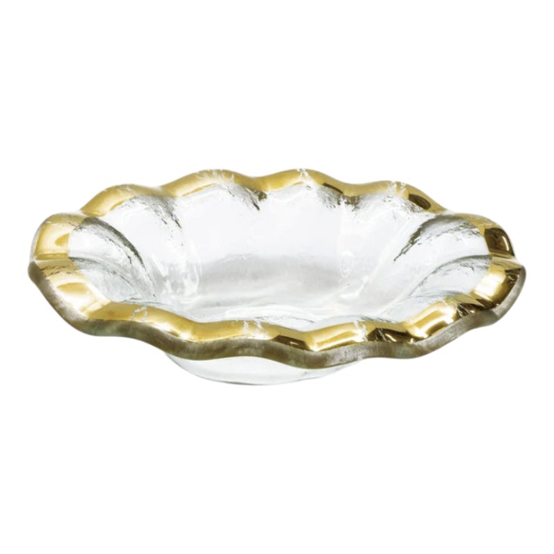 Annieglass Ruffle Soap Dish, Yellow Gold