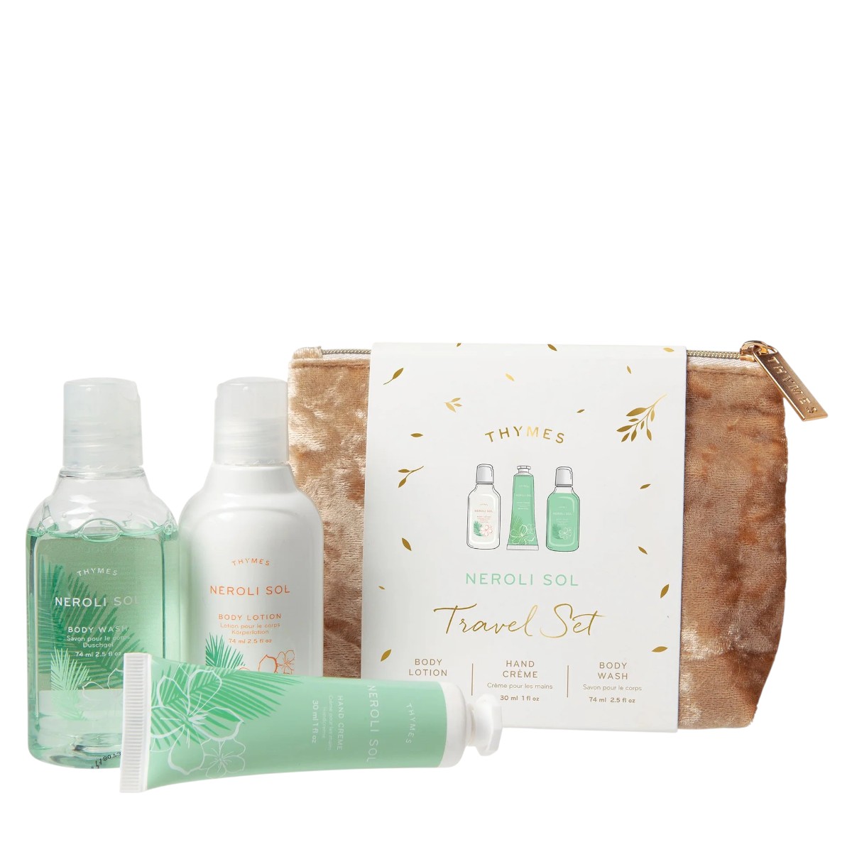Thymes Neroli Sol Travel Set with Beauty Bag