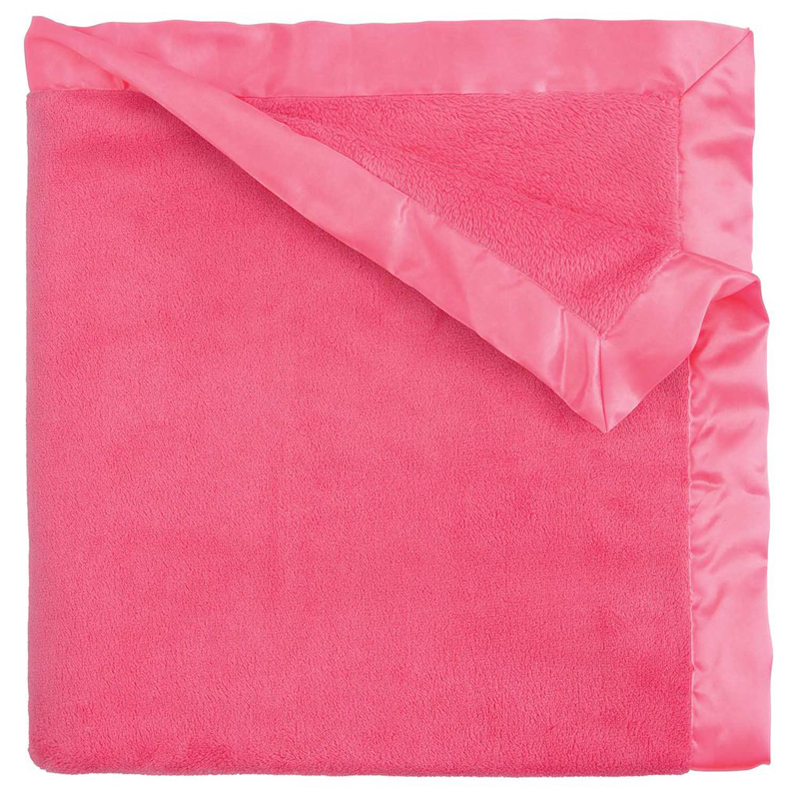 Elegant Baby Bright Pink Coral Fleece Blanket Borsheims