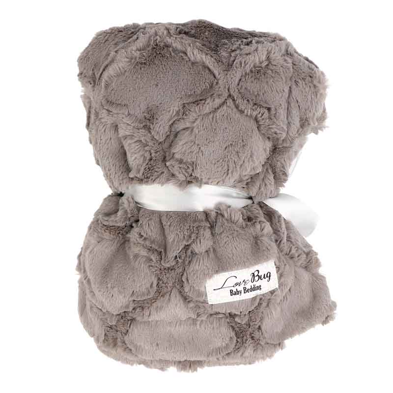 Love Bug Baby Bedding Solid Silver Lattice Blanket 2618976 Borsheims