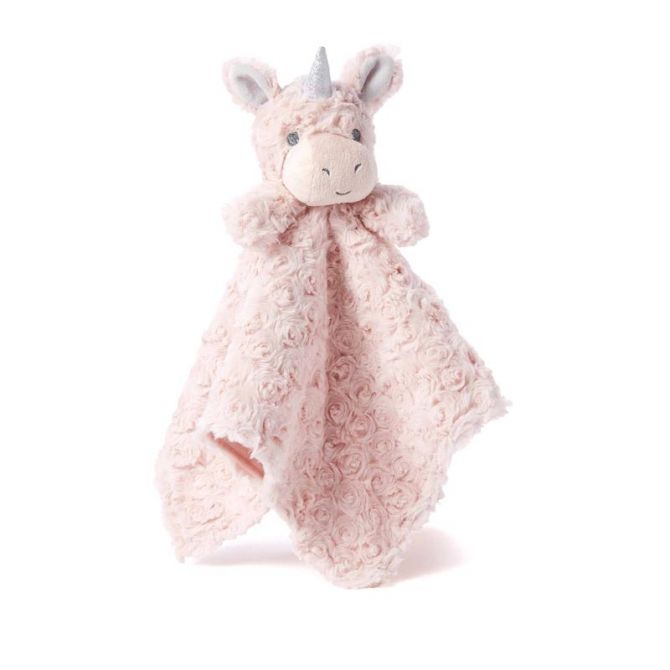 Elegant Baby Unicorn Baby Security Blanket, Pink Swirl