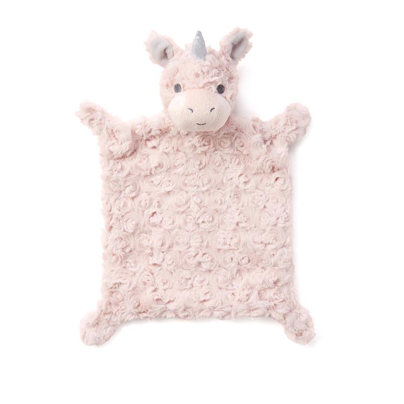 Elegant Baby Unicorn Flat Baby Security Blanket, Pink Swirl 87754