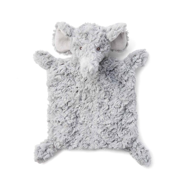 Elegant Baby Elephant Flat Baby Security Blanket, Grey Swirl Borsheims