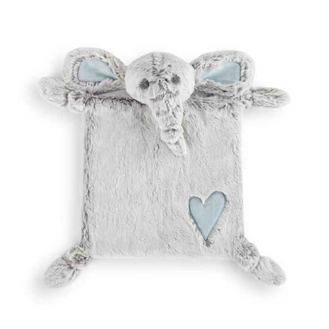Demdaco Luxurious Elephant Blankie, Blue
