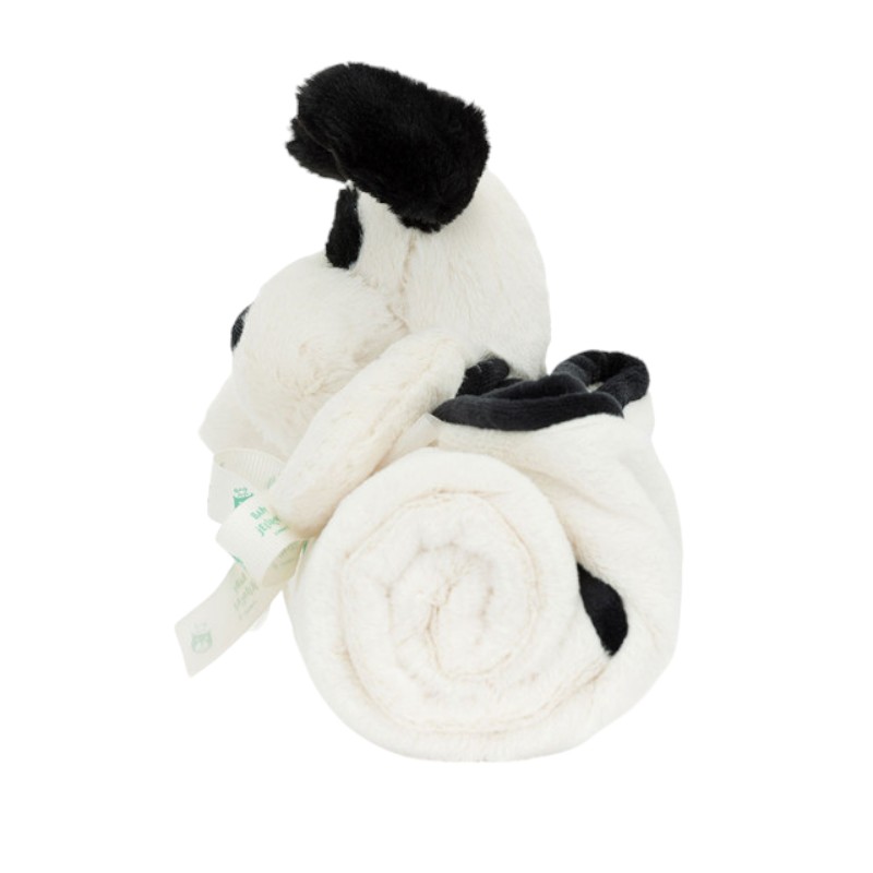 Jellycat Bashful Black and Cream Puppy Blankie