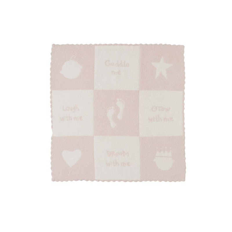 Barefoot Dreams Cozychic Receiving Baby Blanket, Cuddle Pink and Pearl ...