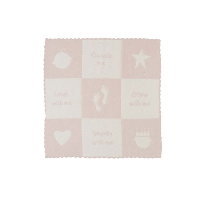 Barefoot Dreams Cozychic Receiving Baby Blanket, Cuddle Pink and Pearl