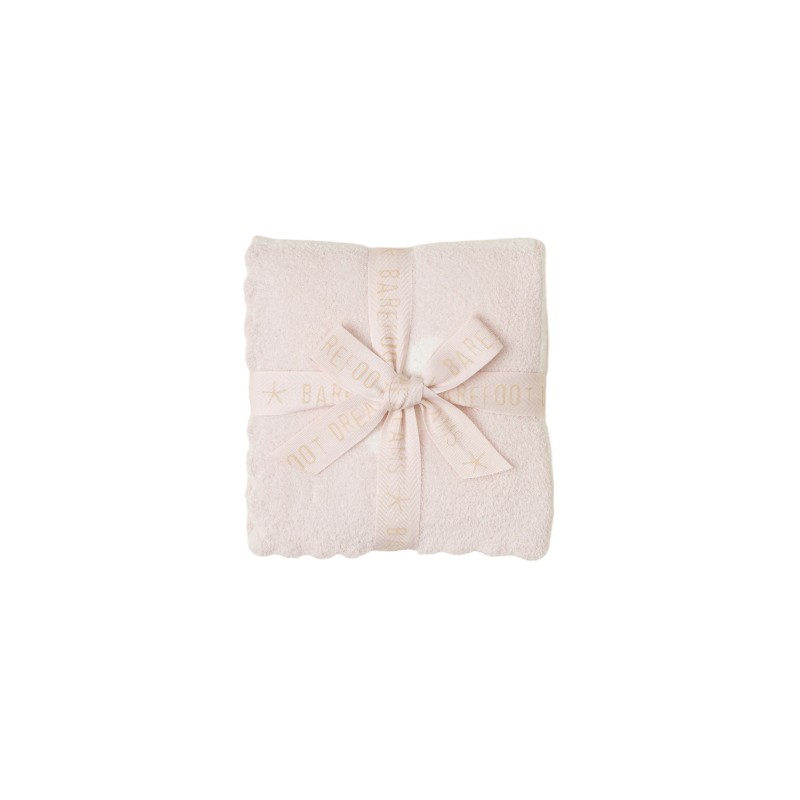 Barefoot Dreams Cozychic Receiving Baby Blanket, Cuddle Pink and Pearl