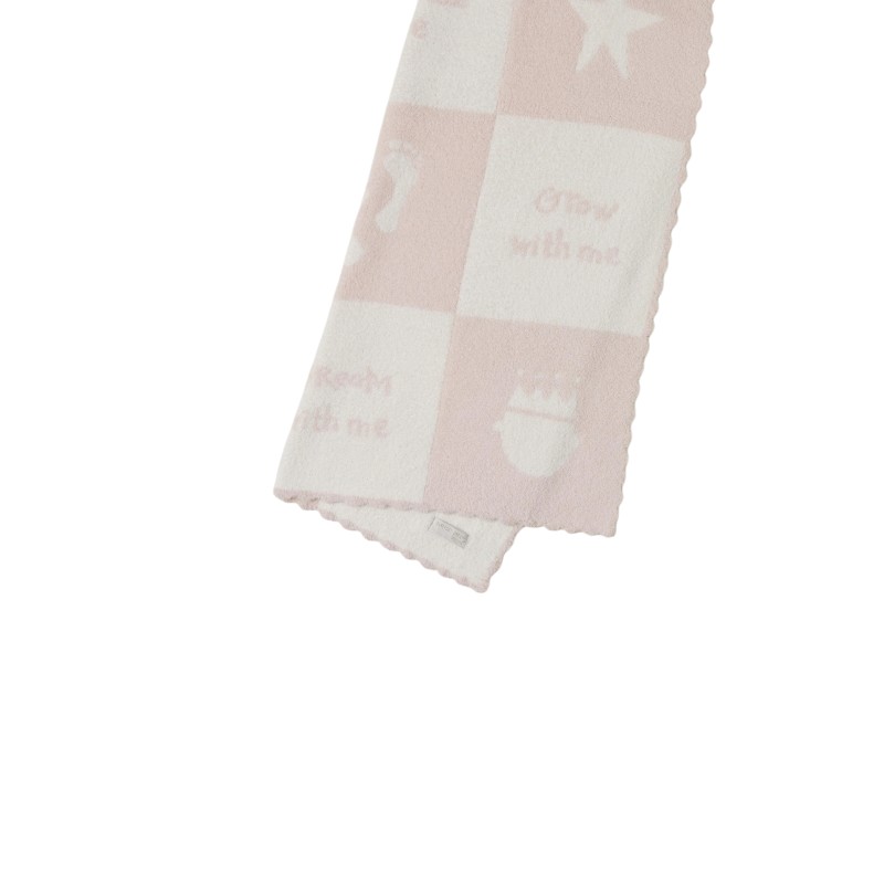 Barefoot Dreams Cozychic Receiving Baby Blanket, Cuddle Pink and Pearl