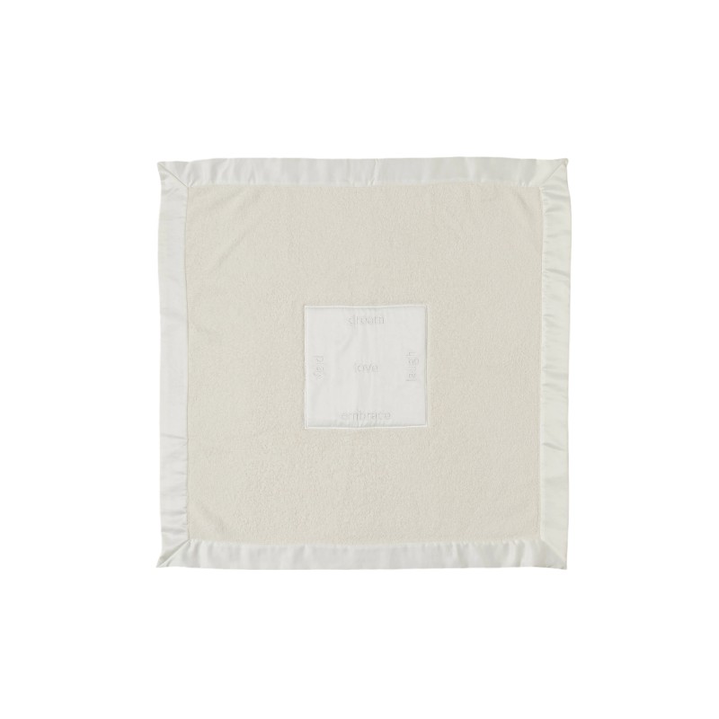 Barefoot Dreams Cozychic Receiving Baby Blanket, Cream Satin Trim