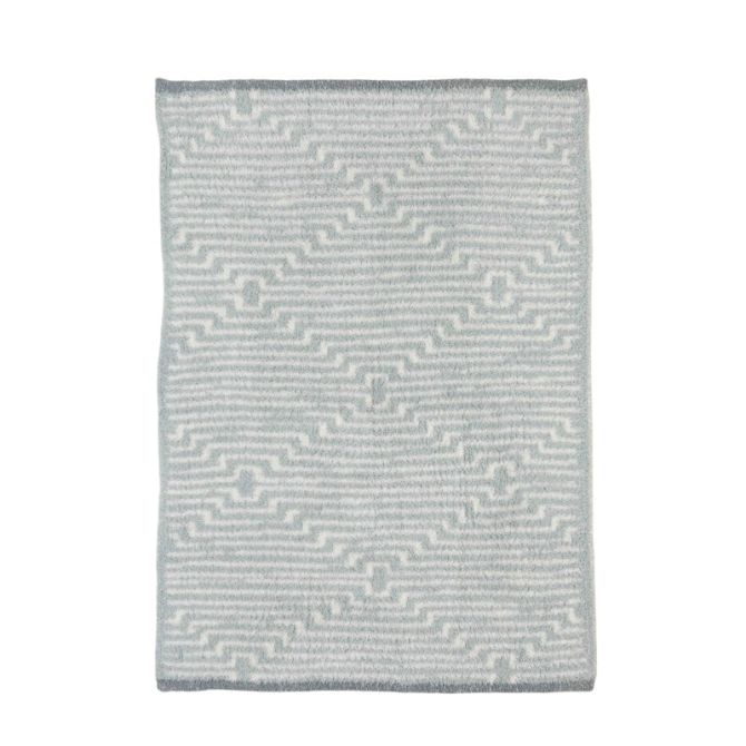 Barefoot Dreams Cozychic Stroller Blanket, Geo Stripe Blue Water