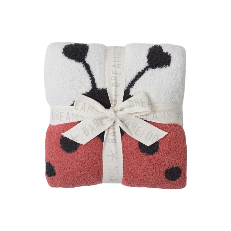 Barefoot Dreams Cozychic Daisy Receiving Blanket, Cream