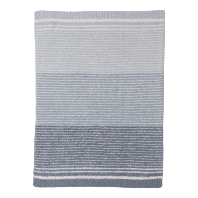 Barefoot Dreams CozyChic Gradient Stripe Stroller Blanket, Platinum