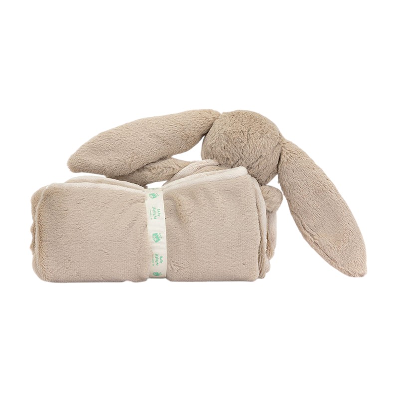 Jellycat Bashful Bunny Blankie, Blush