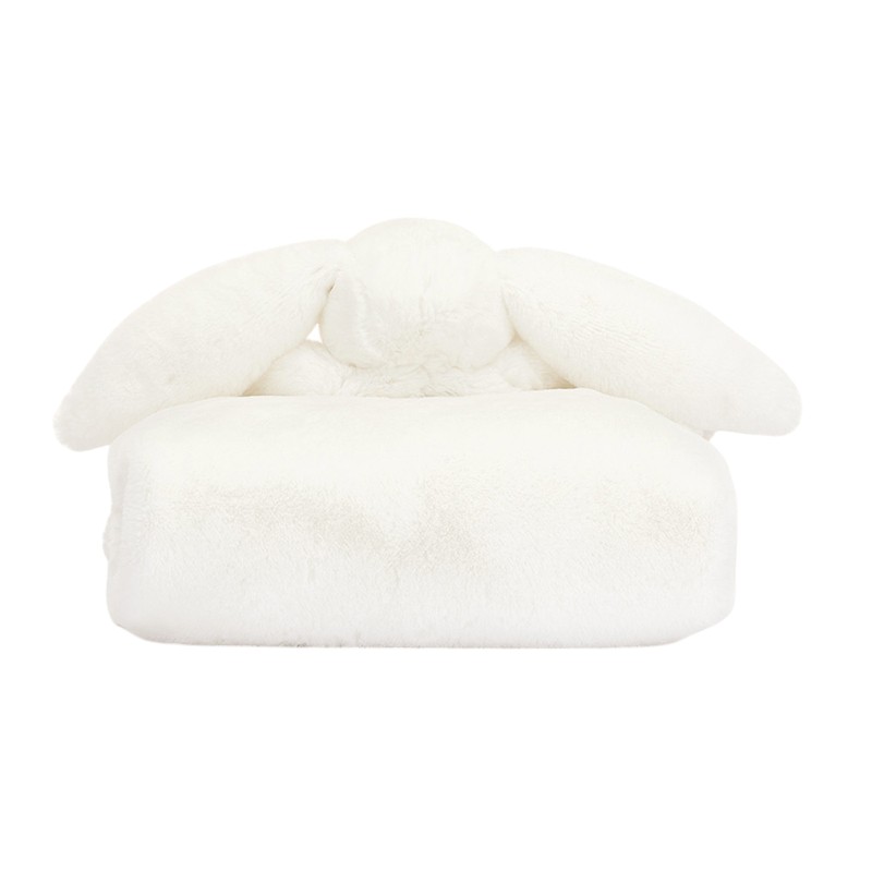 Jellycat Bashful Luxe Bunny Luna Blankie, White