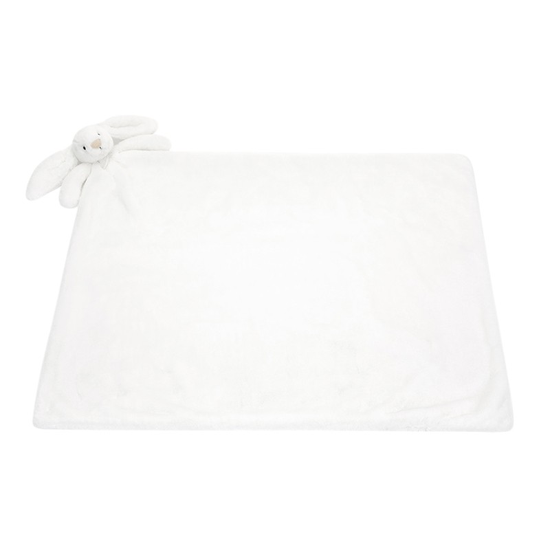 Jellycat Bashful Luxe Bunny Luna Blankie, White