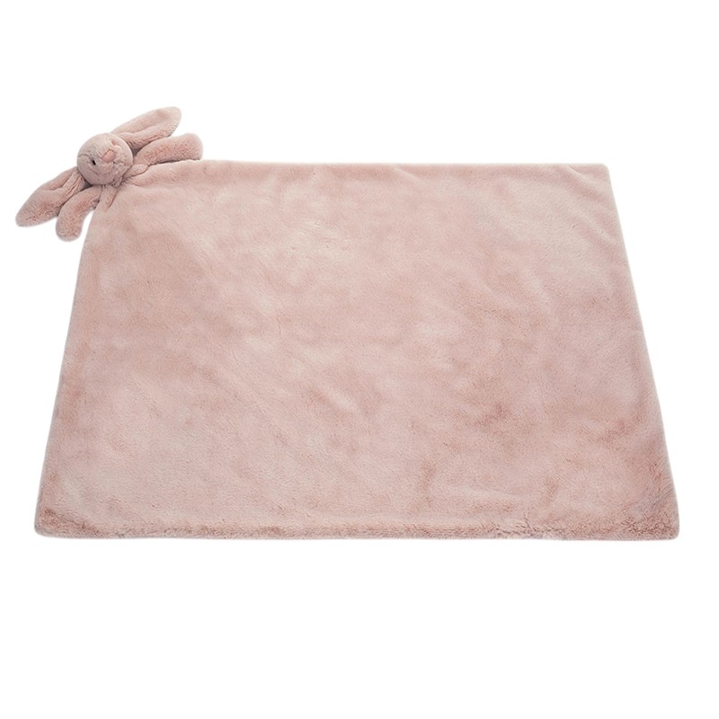 Jellycat Bashful Luxe Bunny Rosa Blankie, White