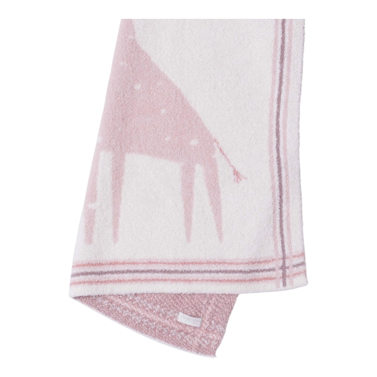 Barefoot Dreams CozyChic Giraffe Stroller Blanket, Dusty Rose Multicolored