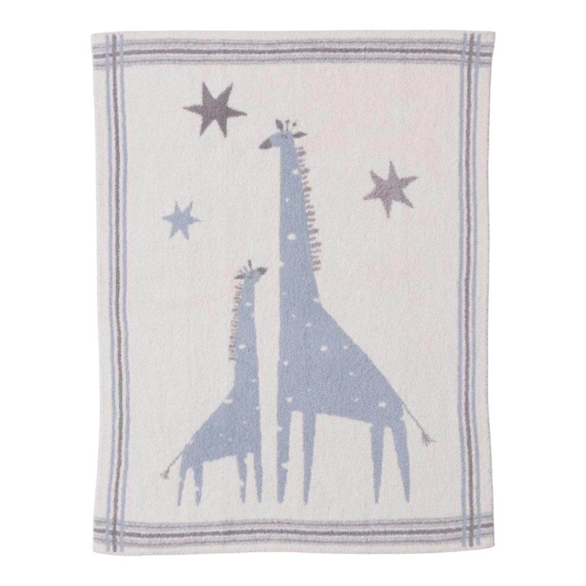 Barefoot Dreams CozyChic Giraffe Stroller Blanket, Rain Drop Multicolored