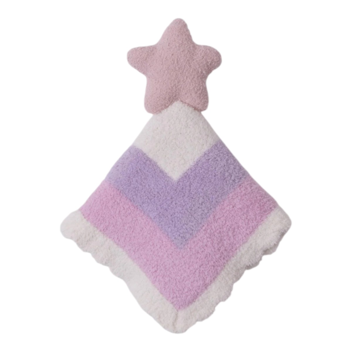 Barefoot Dreams CozyChic Baby Space Star Lovey, Dusty Rose Multicolored