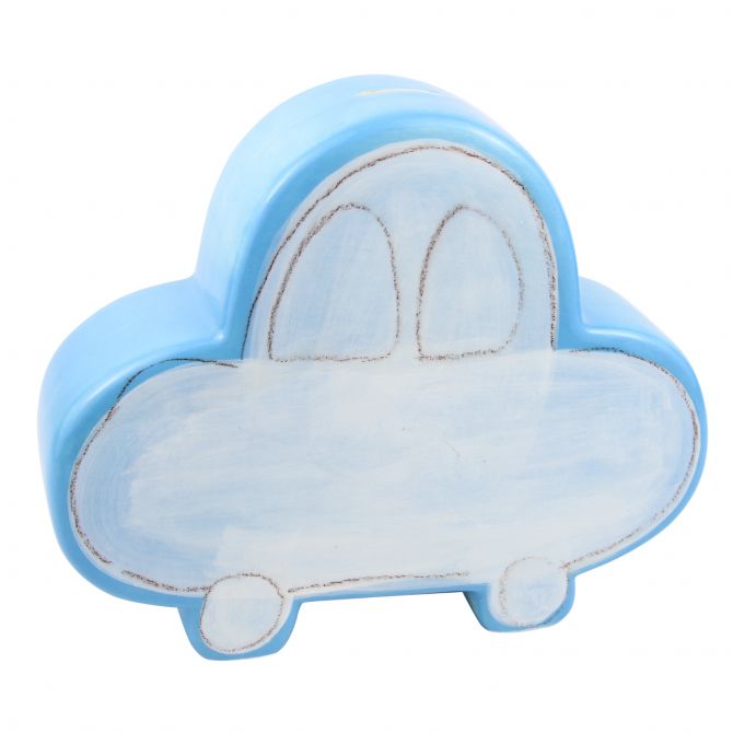 Alex Marshall Studios Blue Car Character Coin Bank