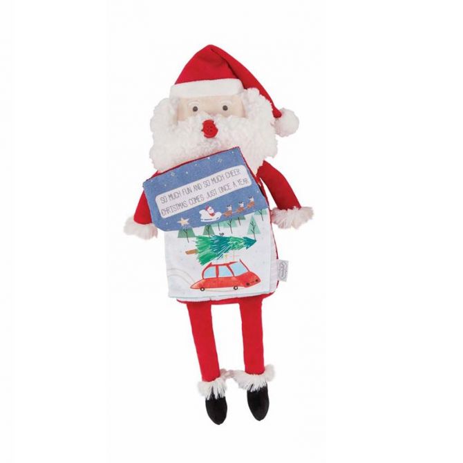 Mud Pie Christmas Plush Book, Santa