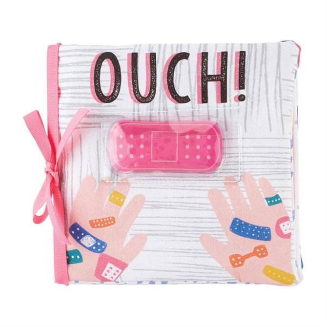 Mud Pie Ouch Pouch Book, Pink