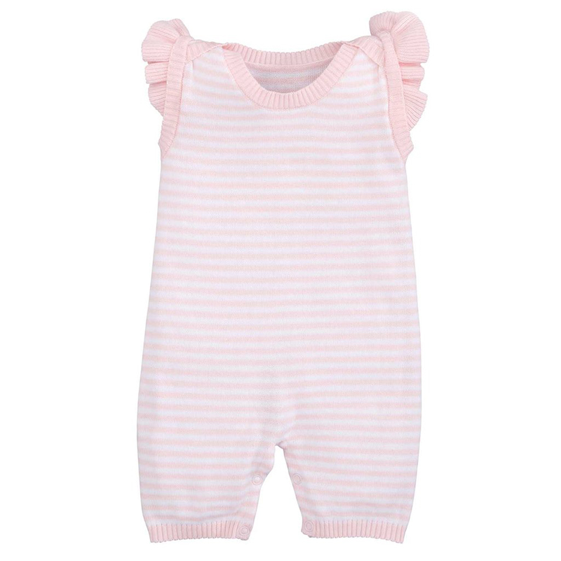 Elegant Baby Pink Stripe Shortall, 3-6M | 91922 | Borsheims