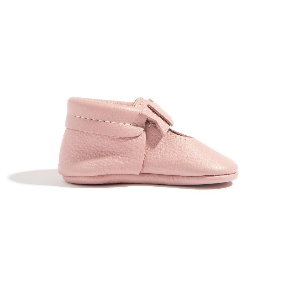 Freshly Picked Blush Ballet Flat Bow Moccasin, Size 2