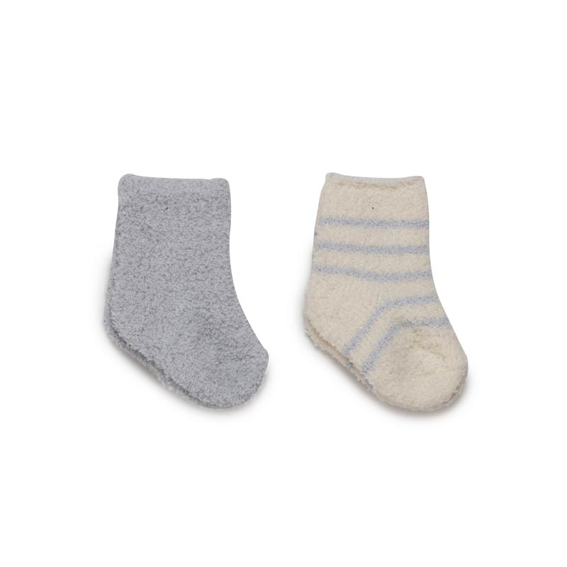 Barefoot Dreams The CozyChic 2 Pair Infant Sock Set, Blue | BDBCC1306-400 | Borsheims