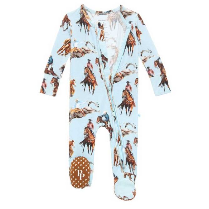 Posh Peanut Brody Footie Zippered One Piece, 3-6M