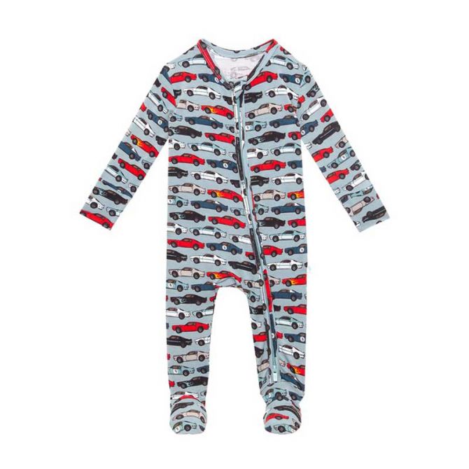 Posh Peanut Miles Footie Zippered One Piece, 0-3M