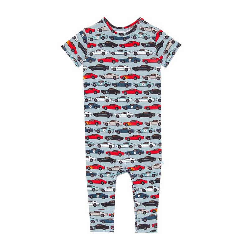 Posh Peanut Miles Short Sleeve Romper, 12-18M